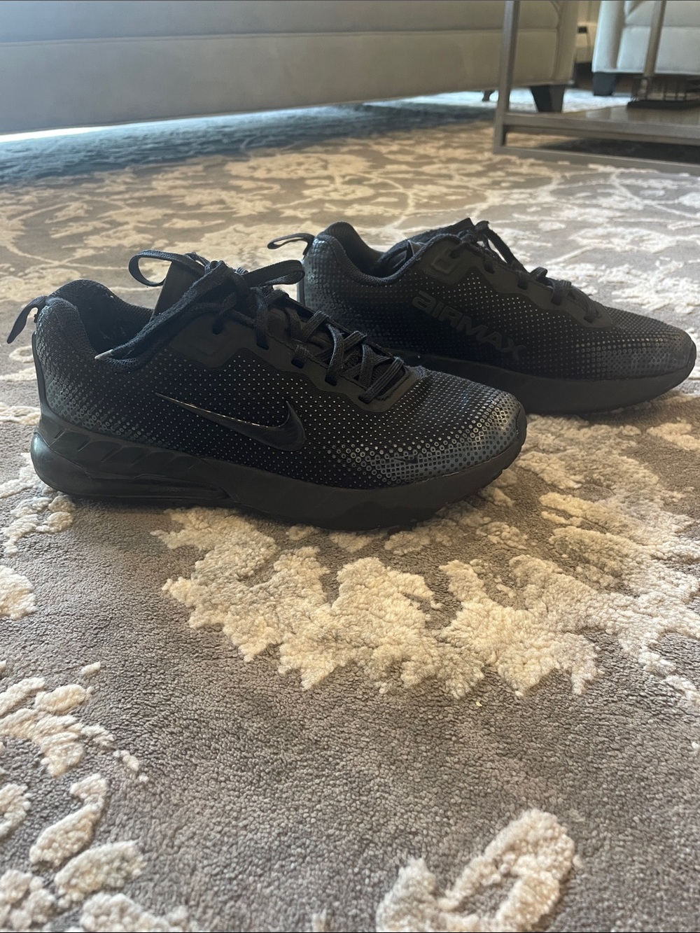 Nike Black Perforated Air Max Running Shoes